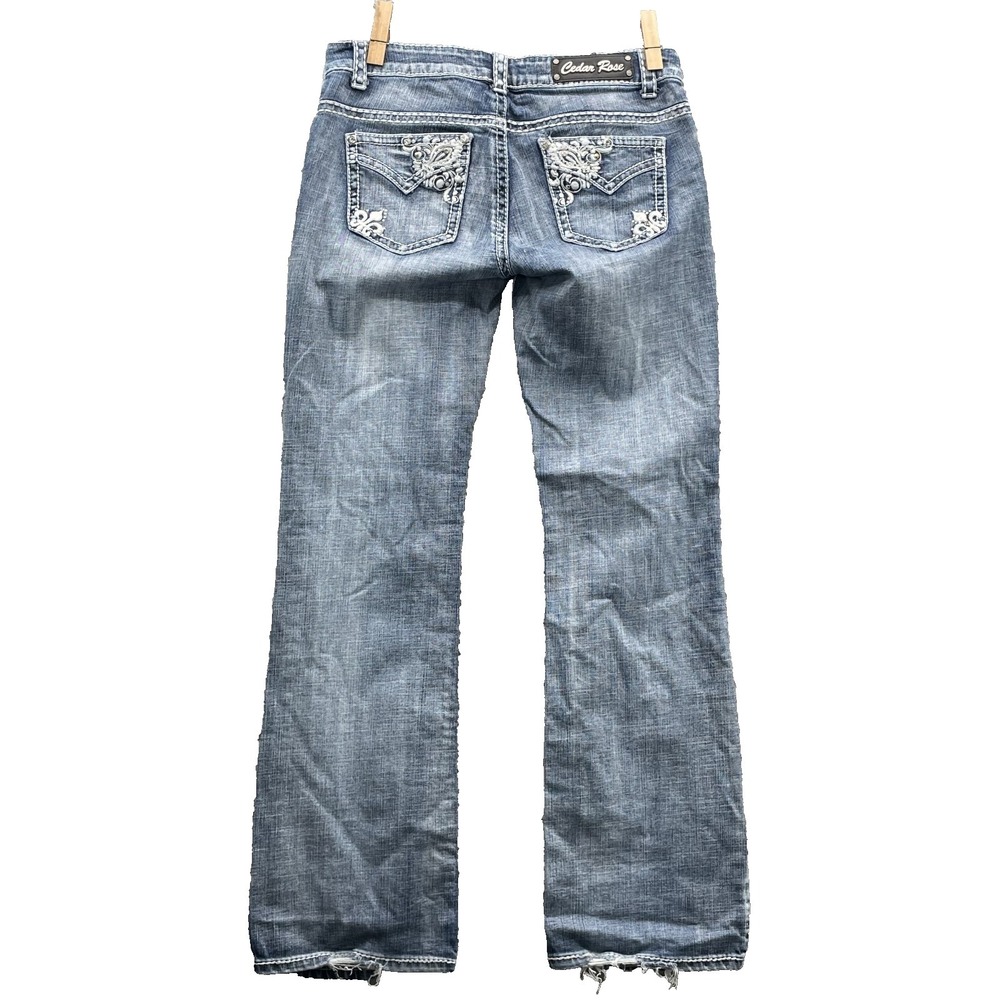 Cedar Rose Jean Women's 32x32* Acid Wash Bootcut Low Rise Moto Y2K Western Rodeo